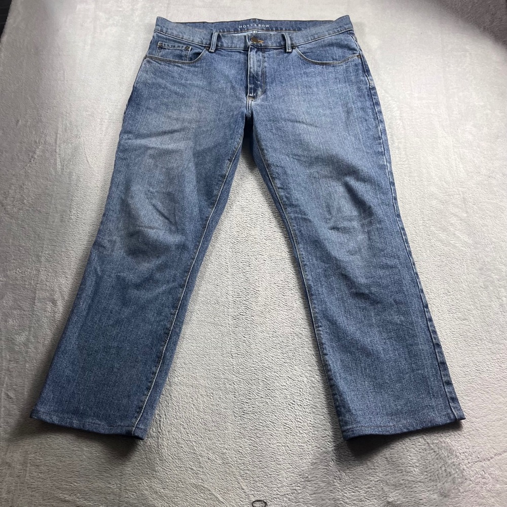 Mott & Bow Mens Straight Leg Jeans Blue Denim Pants Size 34x30